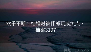 欢乐不断：结婚时被伴郎玩成笑点 · 档案3197