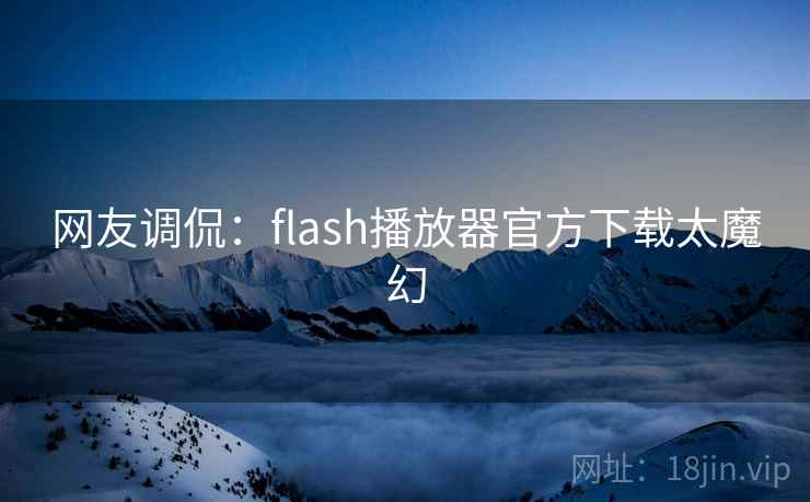 网友调侃：flash播放器官方下载太魔幻