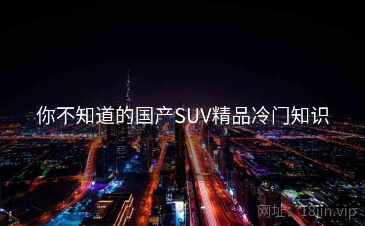 你不知道的国产SUV精品冷门知识 你不知道的国产SUV精品冷门知识
